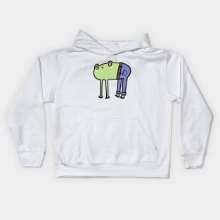 Frog with jeans Kids Hoodie